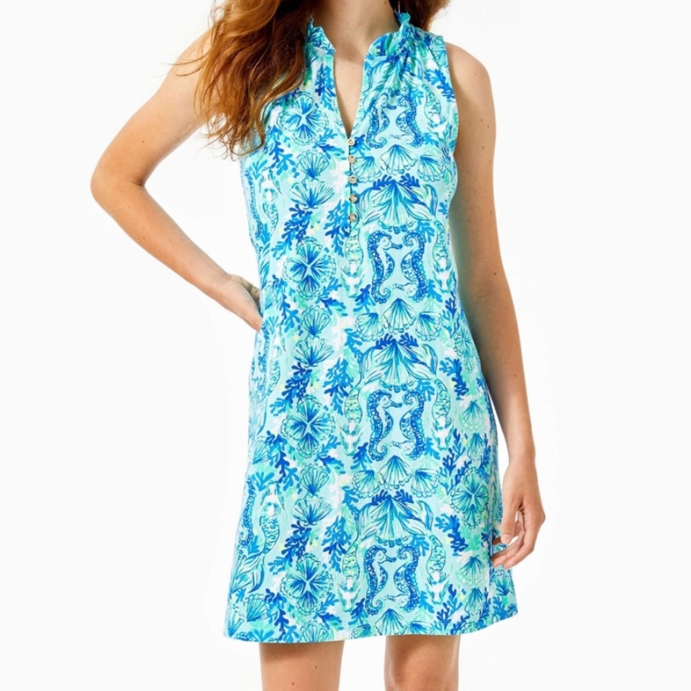 NWT Azlynn Dress Lilly Pulitzer Sea Glass Aqua Medium